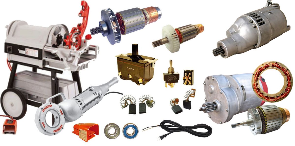Pipe Threader Motor Rebuilding, Rewinding and Parts